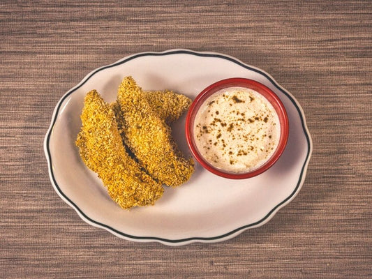 Air Fryer Curry Chicken Tenders w/ Cumin-Spiced Yogurt Dip - Rumi Spice