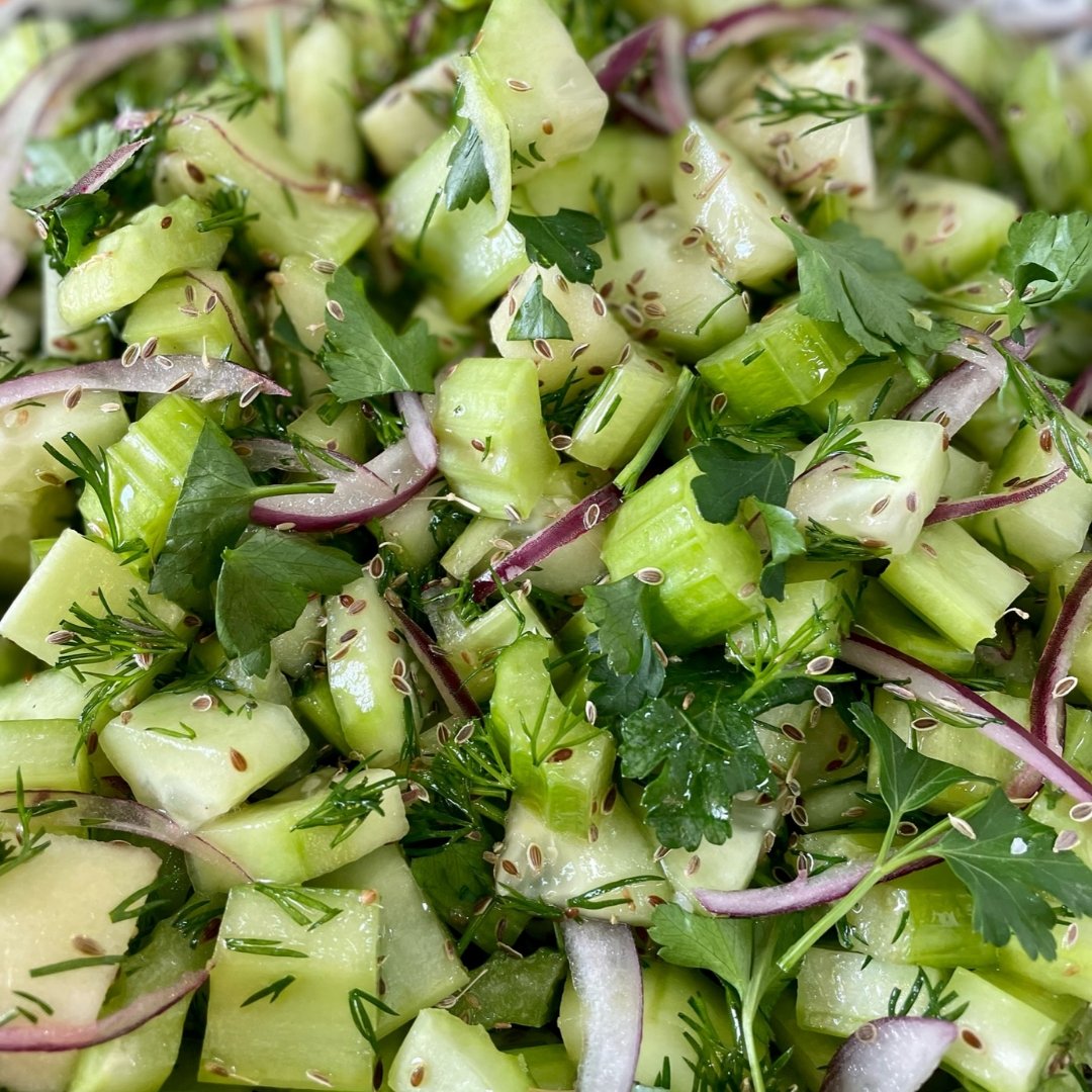 Crunchy Dill Cucumber Salad - Rumi Spice