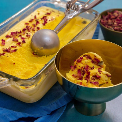 Saffron Rosewater Ice Cream