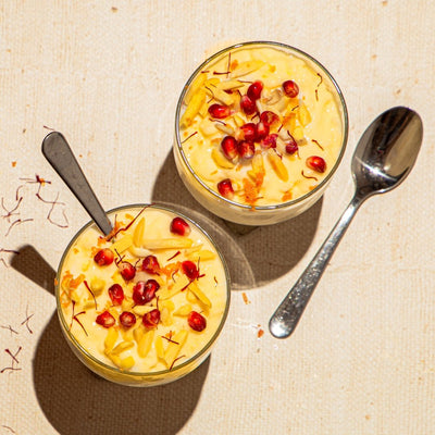 Saffron Rosewater Pudding