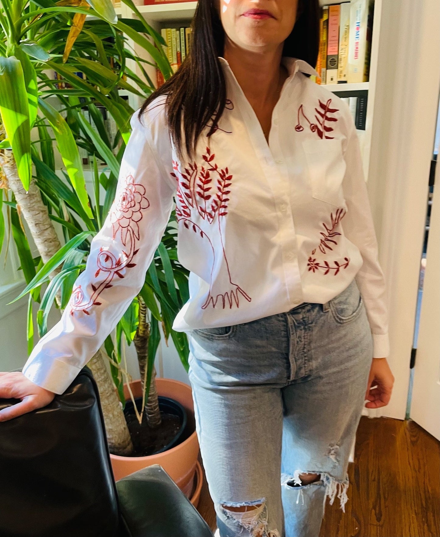 Hand Embroidered Women's Shirt by Bibi - Rumi Spice - Rumi Spice - auction