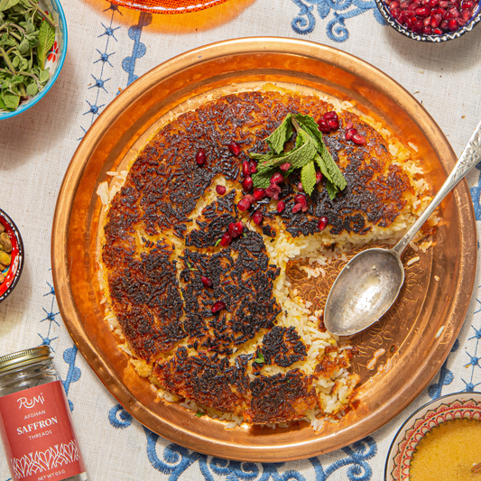Tachin (Crispy Saffron Rice) - Rumi Spice