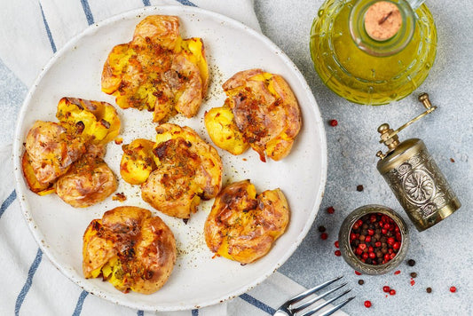 Crispy Cajun Smashed Potatoes - Rumi Spice