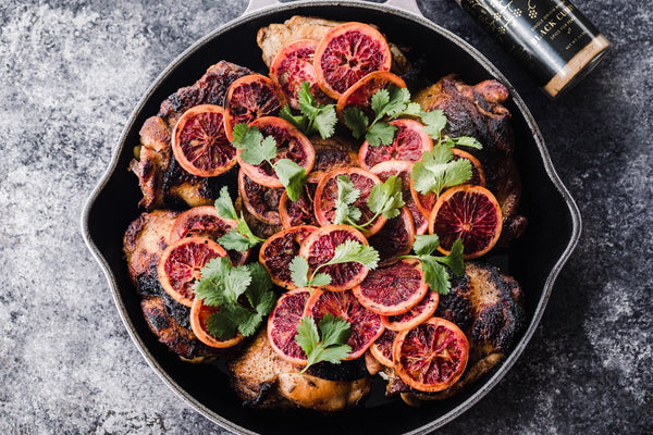 Cumin & Blood Orange Roasted Chicken Thighs