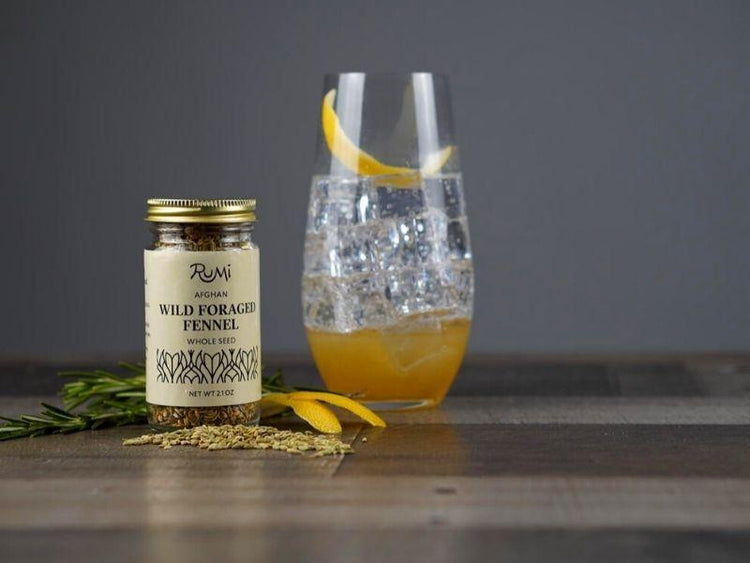 Fen & Tonic Cocktail with Fennel Simple Syrup Rumi Spice