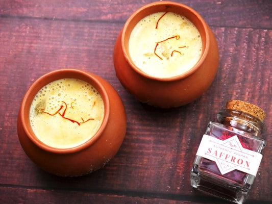Saffron Almond Milk (Kesar Badam Doodh) - Rumi Spice
