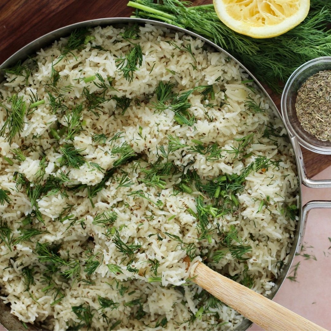 Shiev Rice Sheveed Polo (herbed dill rice) – Rumi Spice