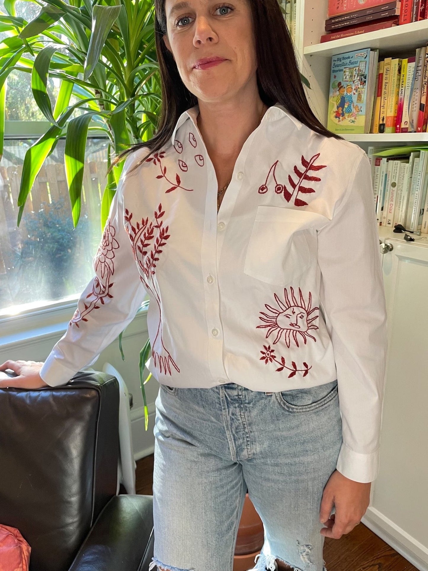 Hand Embroidered Women's Shirt by Bibi - Rumi Spice - Rumi Spice - auction