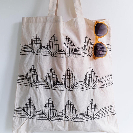 Recycled Cotton 'Mountain' Design Tote Bag - Rumi Spice - Rumi Spice - auction